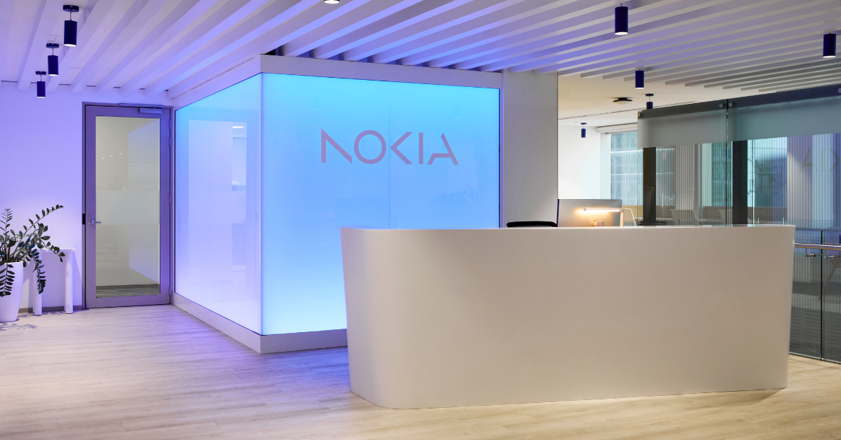 Nokia reception with feature LED wall